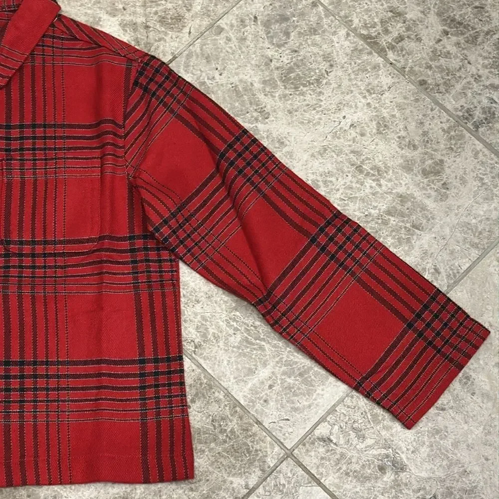 Lands End X Blake Shelton Plaid Flannel Pajama Set Boys Size 4 NEW